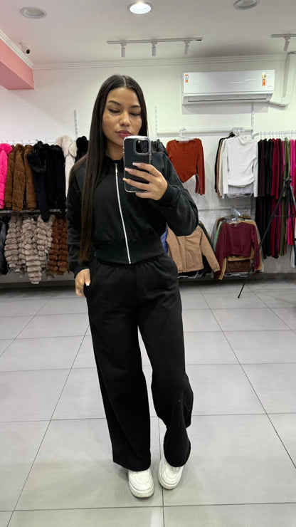 Conjunto Moletom Com Ziper e Capuz Helena
