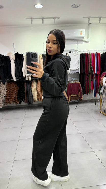 Conjunto Moletom Com Ziper e Capuz Helena